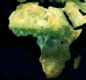 Mosaik-Bild des afrikanischen Kontinents. Bild: ESA